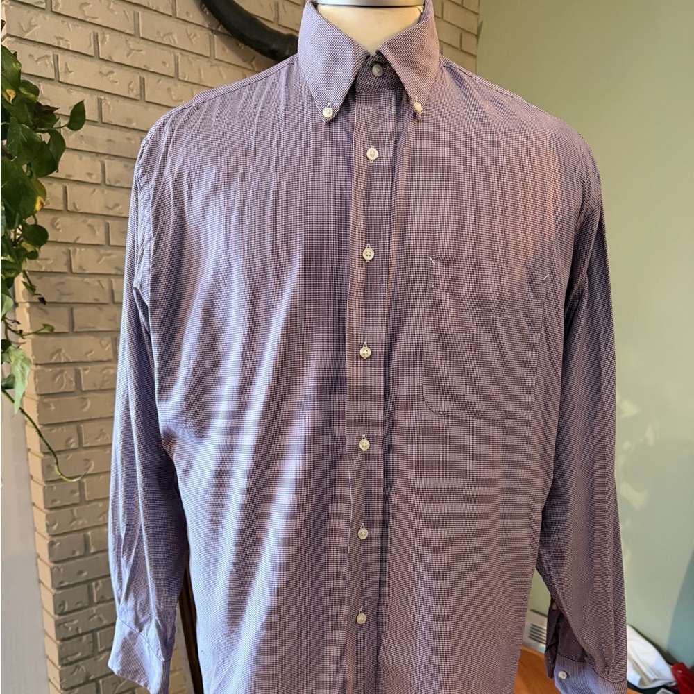 Vintage Tommy Hilfiger Micro Check Button Up Men’s L